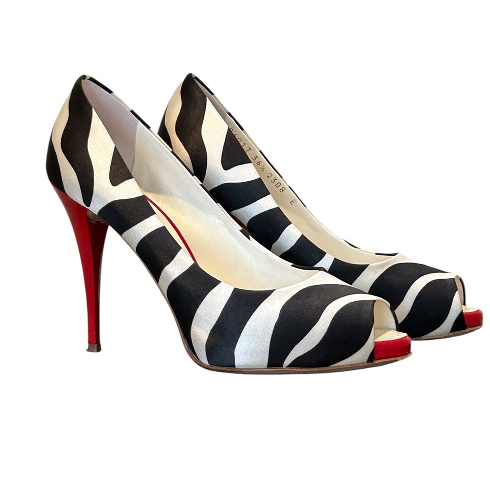 Giuseppe Zanotti Zebra Print Peep-toe 4” Heel